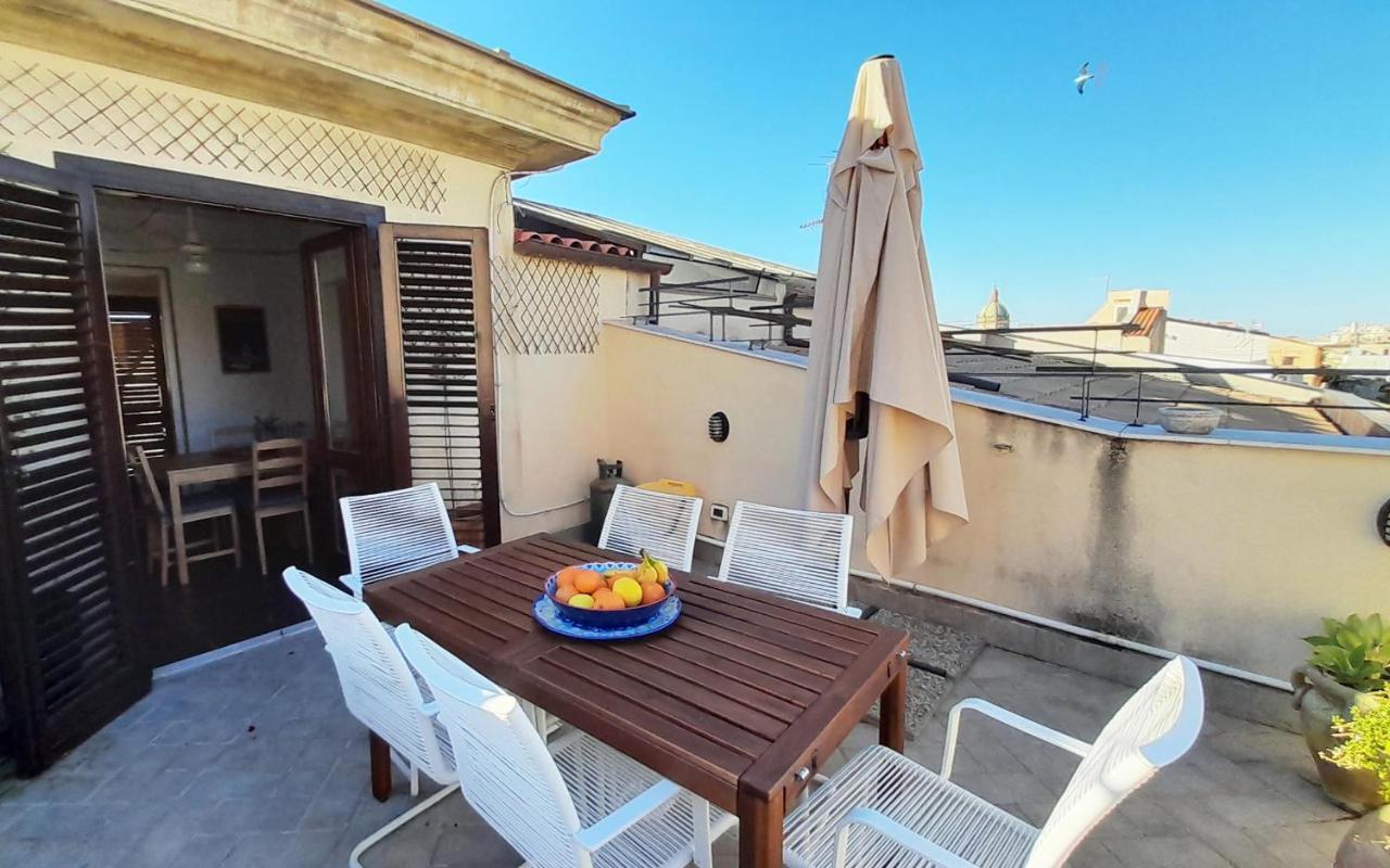 Terrace With View Attic In Old Town Ballarhome 팔레르모 외부 사진